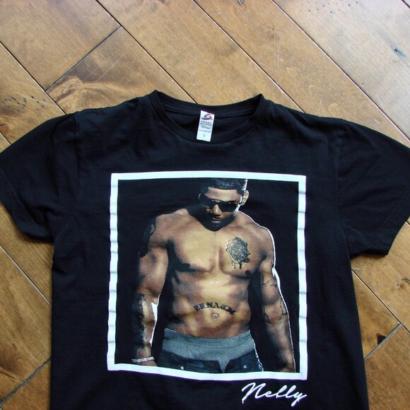Nelly Rapper Unisex Graphic Tee Shirt Top Black Size Small Mens or Medium Large - Picture 2 of 5